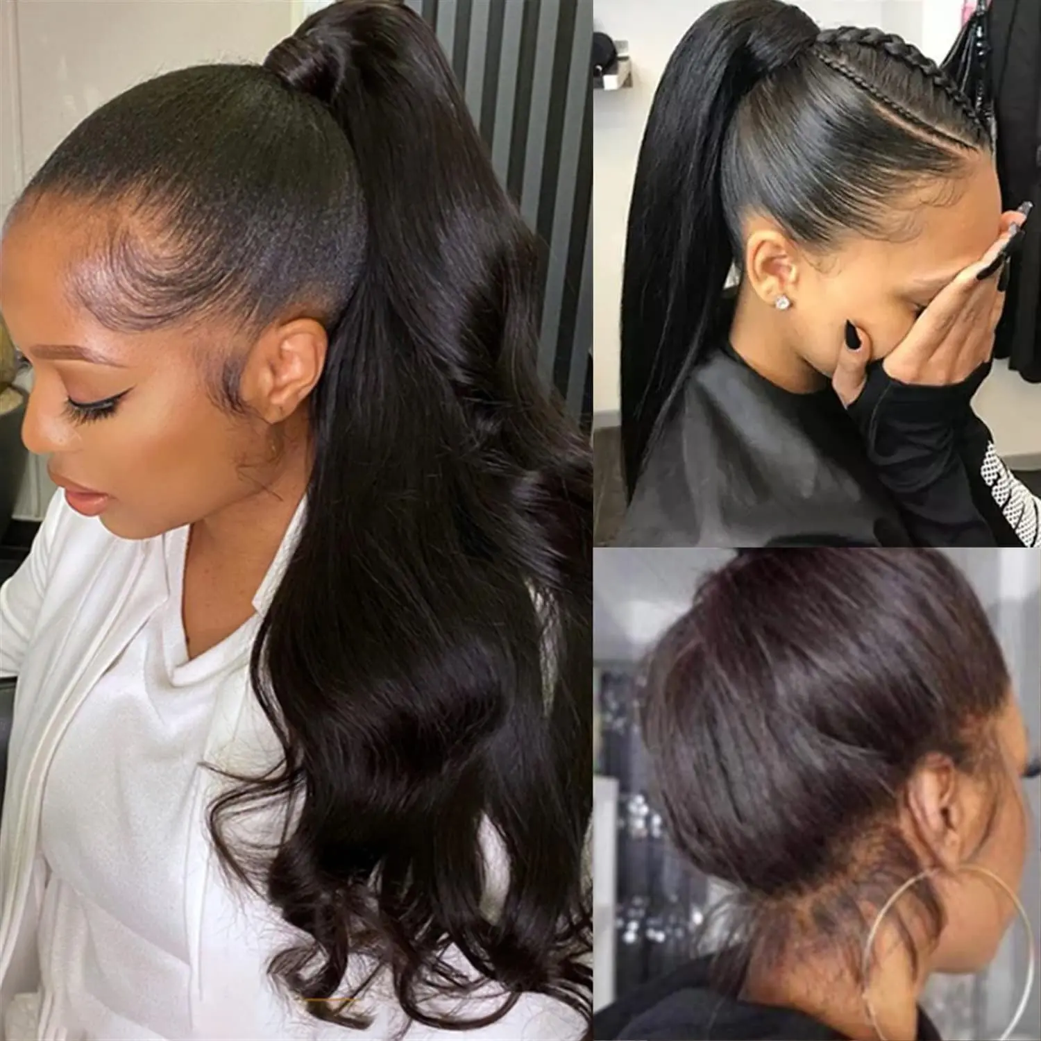 360 натуральные волосы на сетке