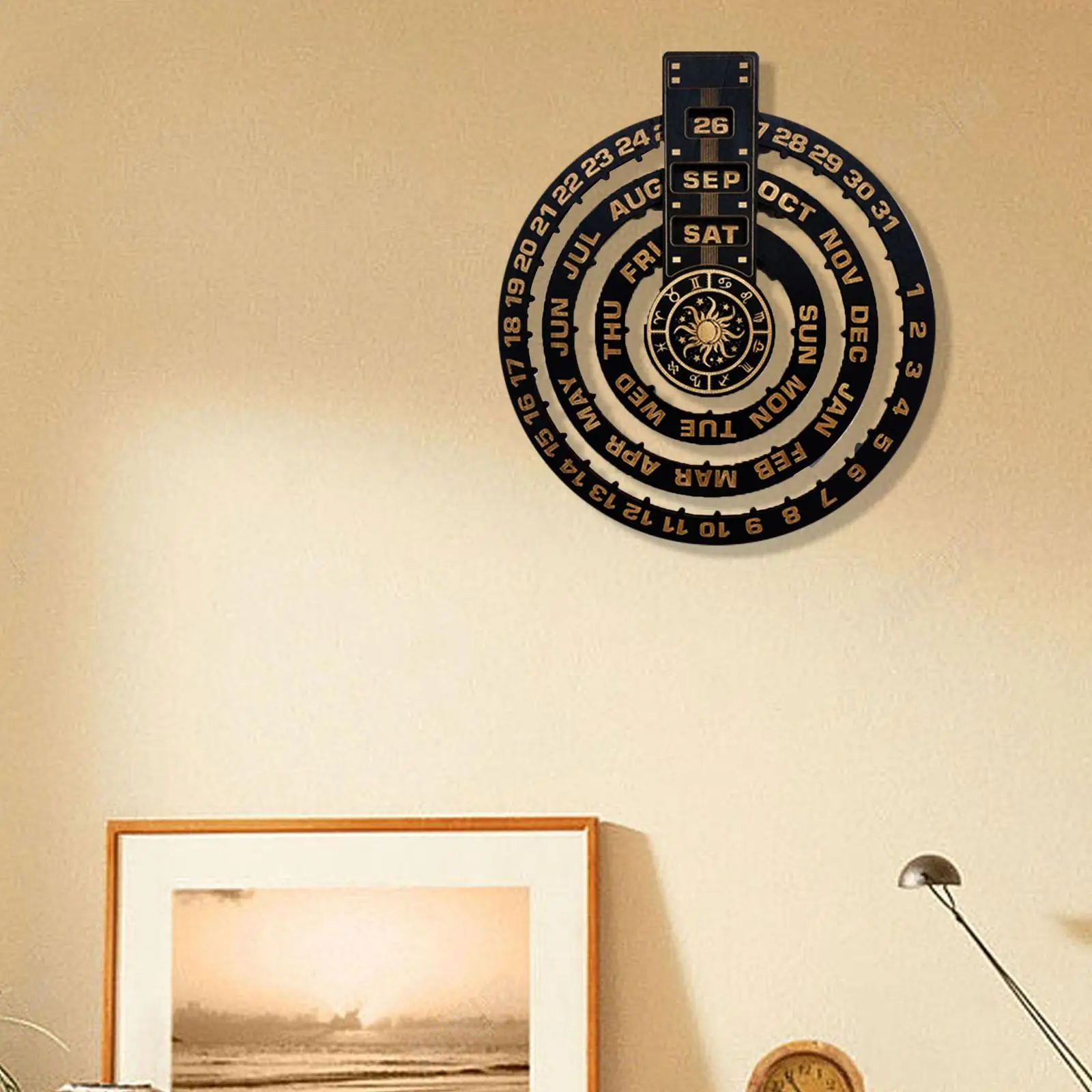 

Деревянная подвесная доска вечный фотографический орнамент круговой для подарка