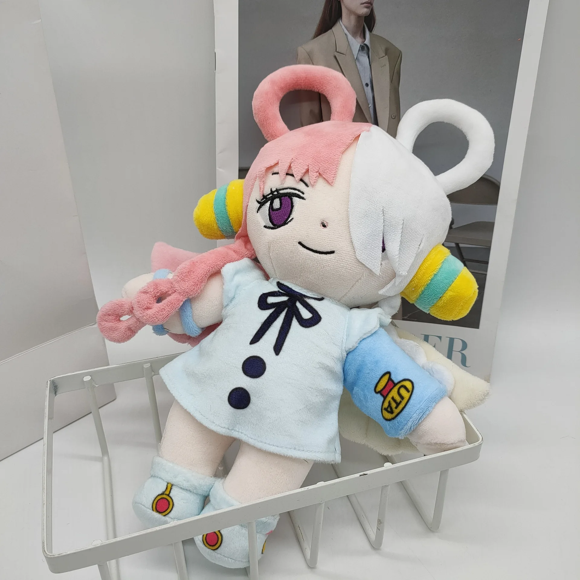 Anime One Piece Flim Red Uta Plush Doll Shanks Daughter Kawaii Stuffed Toy Singing Girl Cartoon Bishoujo Toys Children Gift images - 6