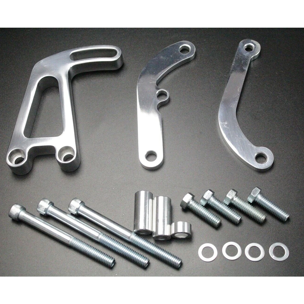 Для Chevy полированный алюминий SB LWP кронштейн гидроусилителя руля SBC длинный