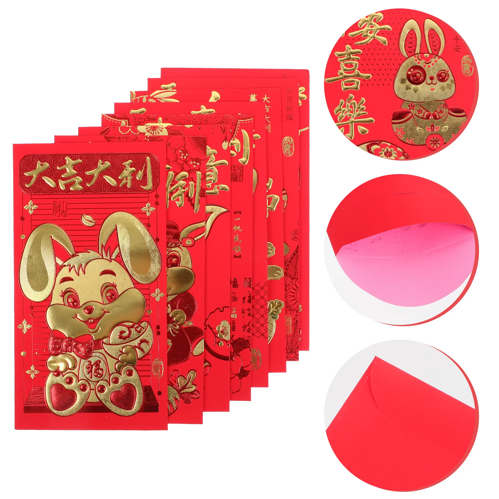 

Red Money Year Hong Bao Pocket Envelopes Packets Packet Rabbit New Zodiac 2023 Envelope Chinese Bag Paper Traditional Festival