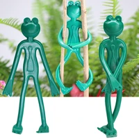 1pc frog shaped reusable cable wire tie cute decorative twist bendable garden plant support adjustable flexible clip for stem