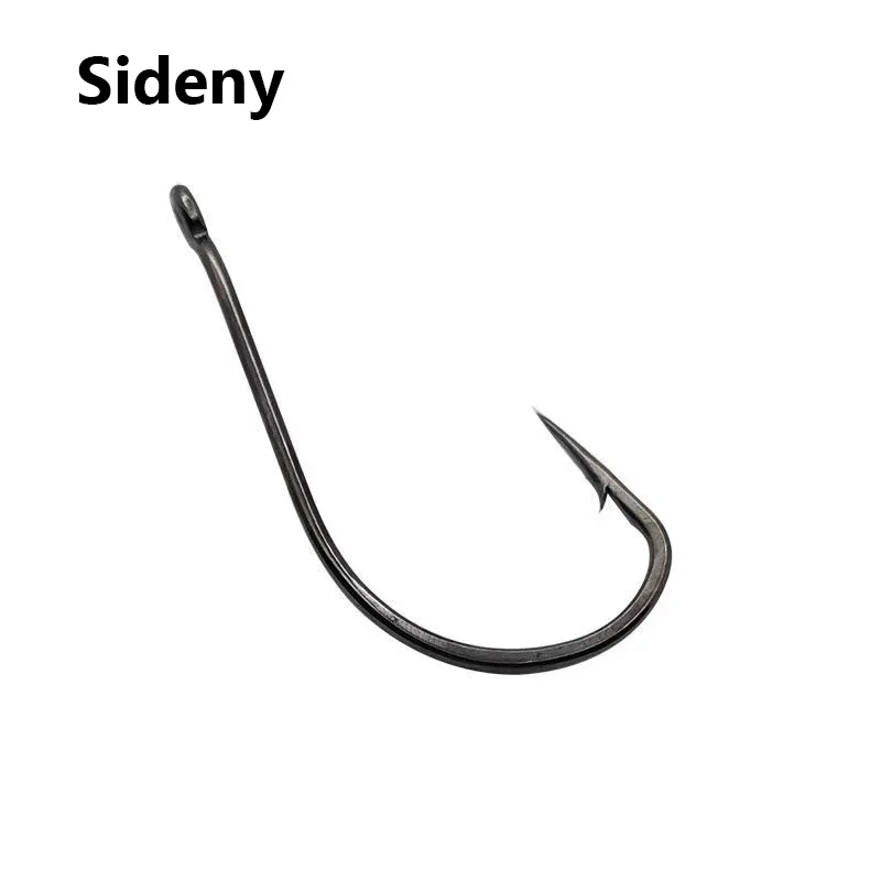 Sideny 50 шт./коробка, рыболовные крючки, размер 2-14 #, одинарный джиг рыболовный крючок, снасти, острые рыболовные крючки из высокоуглеродистой стали, аксессуары для ловли карпа
