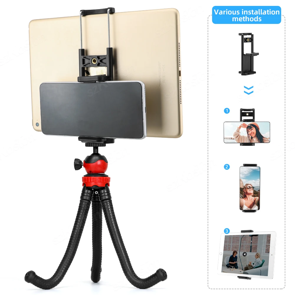

Tripod For Phone Flexible Sponge Octopus Mini Tripod For IPhone Mini Camera Tripod Phone Holder Clip Stand