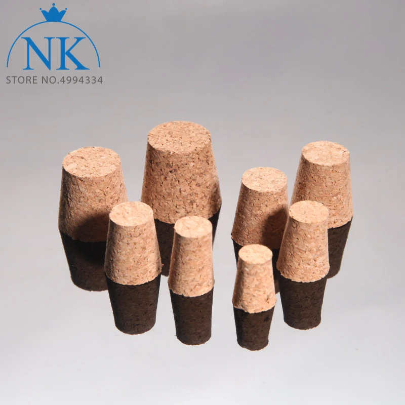 

100pcs Top DIA 7.5mm to 30mm Wood Cork Lab Test Tube Plug Essential Oil Pudding Small Glass Bottle Stopper Lid Customized