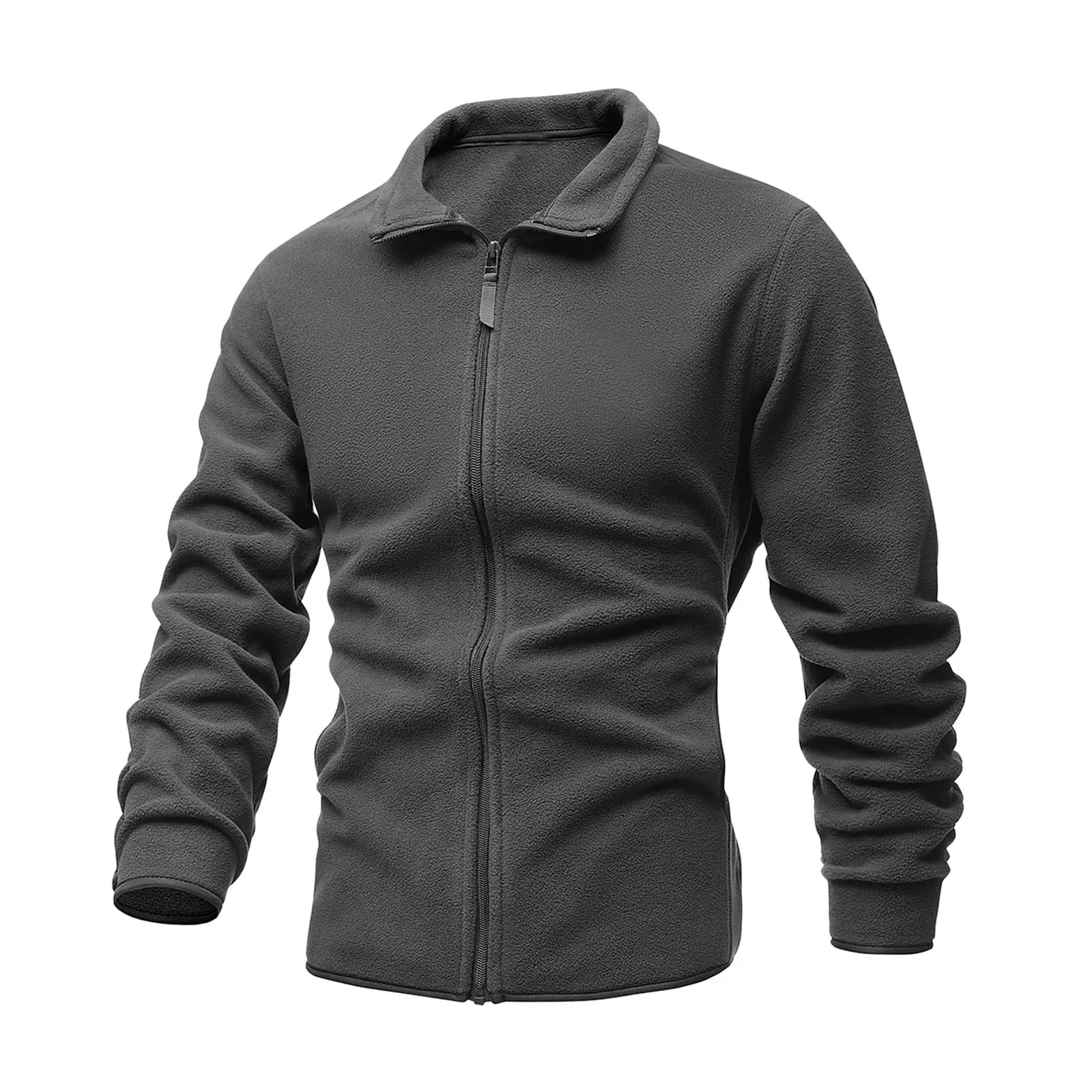 Мужская куртка толстое флисовое пальто ветровка облегающая двойная бархатная