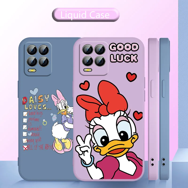 

Donald Duck who loves to take pictures Phone Case Liquid Rope For Realme Q3S GT 2 S7 ST S2 C25Y C21Y C11 C17 Narzo 50A 50i 30 20