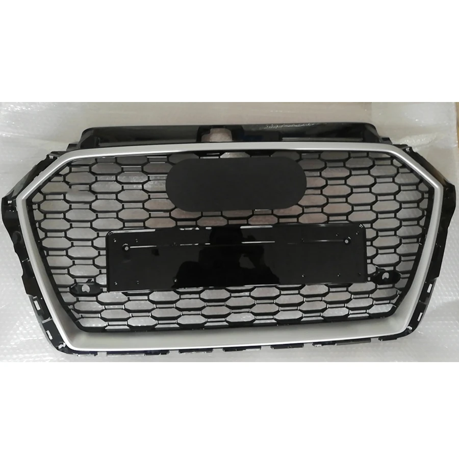 

Car Front Bumper Grill Center Grille for Audi A3/S3 8V 2017 2018 2019 (Refit for RS3 Style) Car Front Bumper Grille