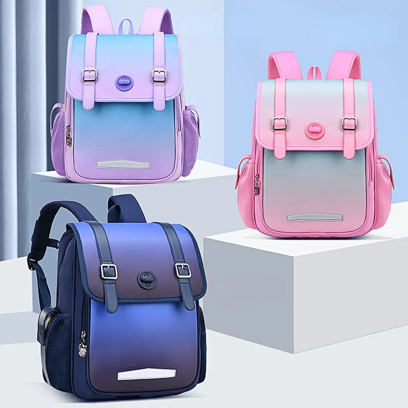 Grade 3-6 Children British Style Primary School Students Bags New Girls Boys Large Capacity Simple Large Capacity Backpacks Hot