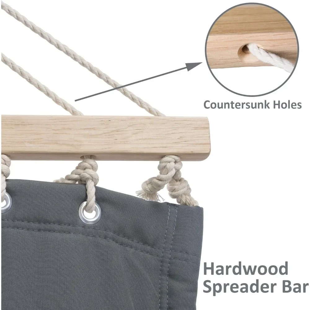 Портативный гамак на дереве с распоркой из твердой древесины очень большая