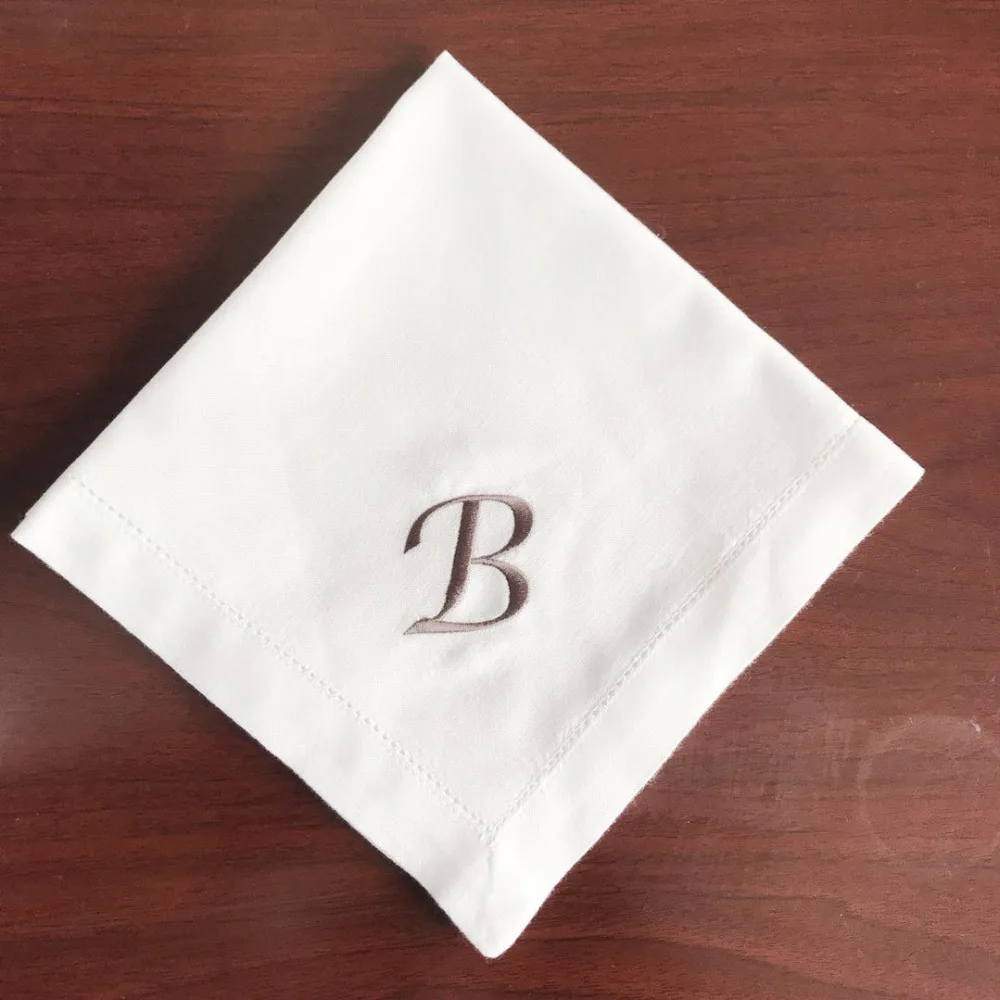 Персонализированная салфетка Monogrammed Свадебные моющиеся вышитые салфетки с