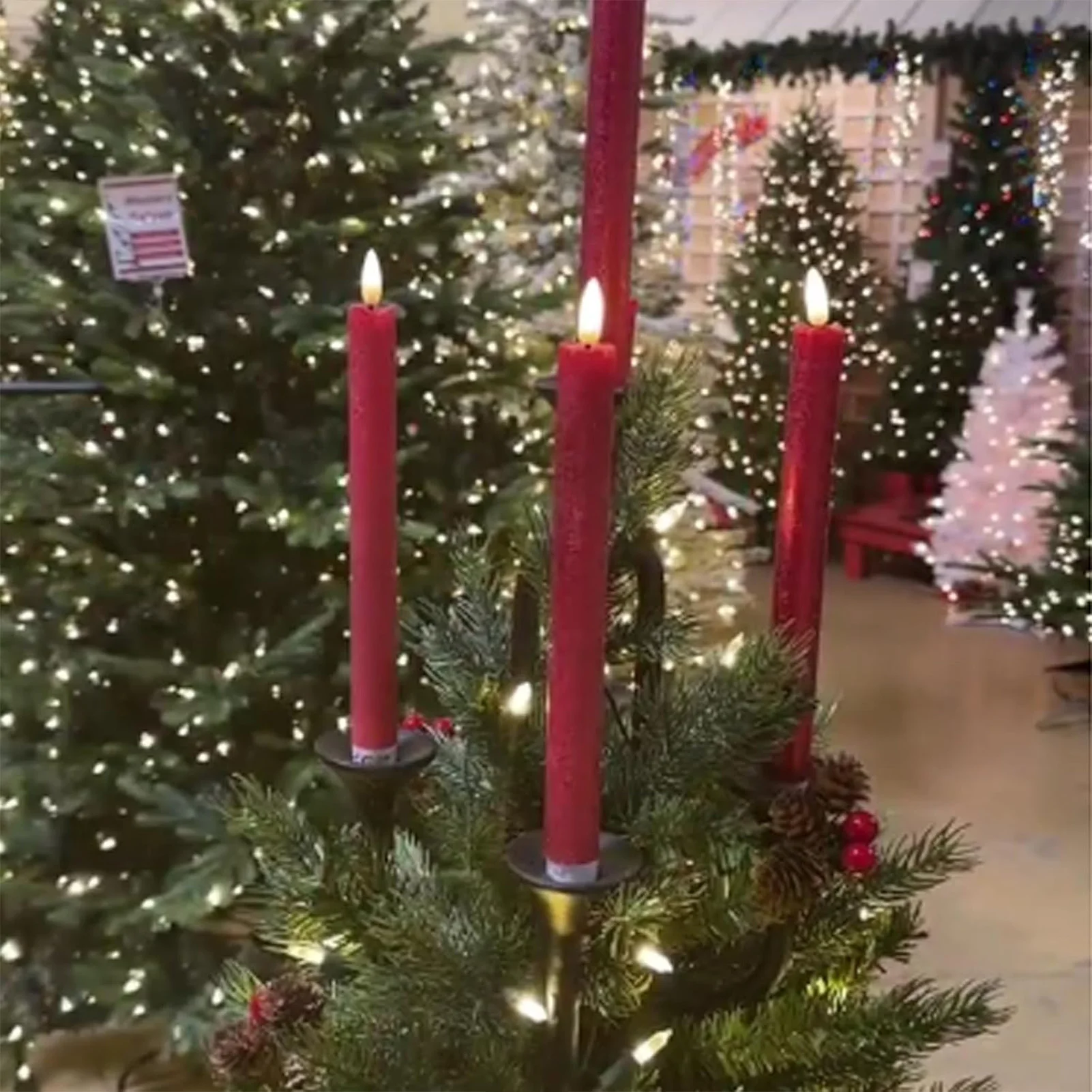 Рождественский декоративный подсвечник тонкая работа добавлен атмосферу