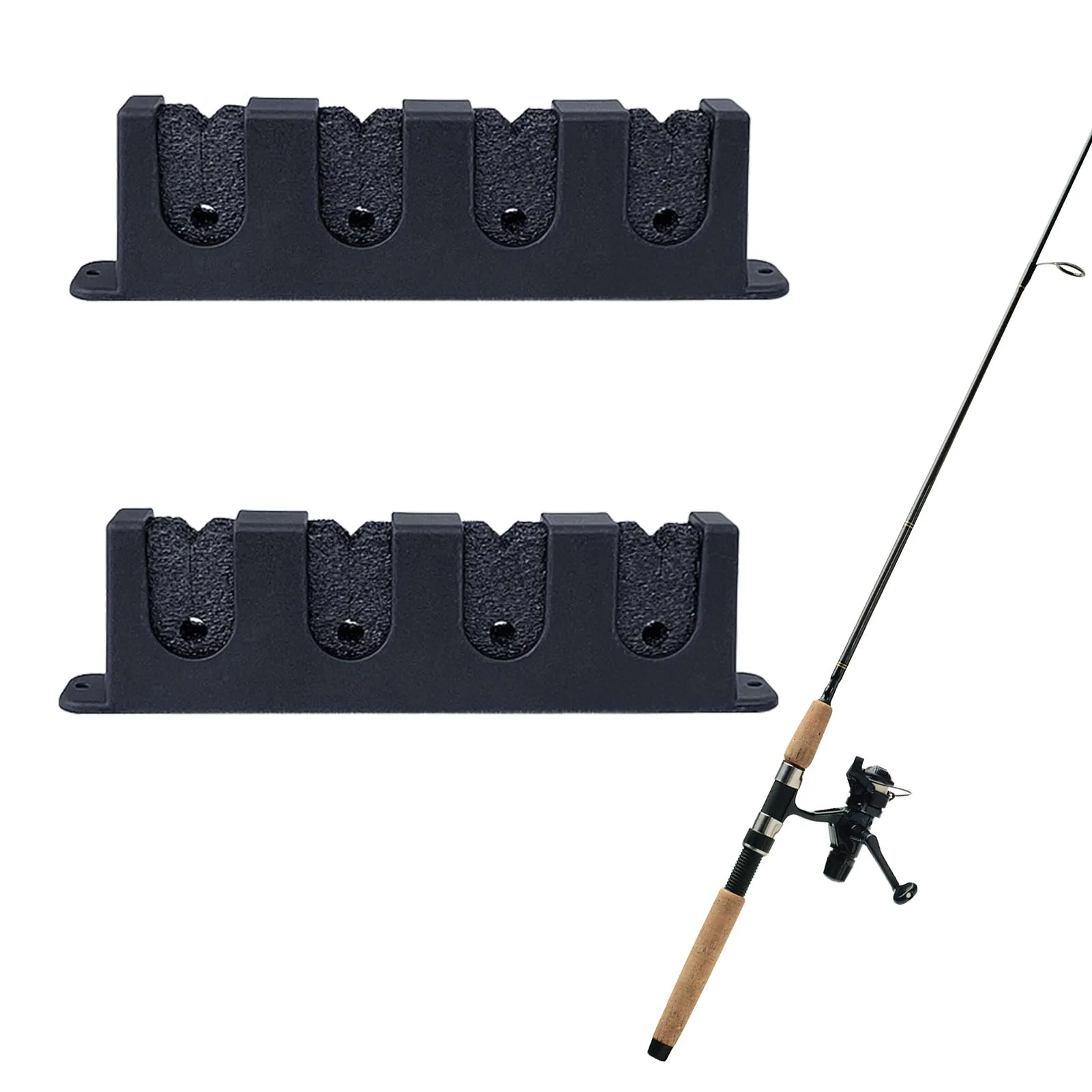 

Horizontal Fishing Rod Holders ABS Fishing Pole Holders Fishing Rod Storage Rack For Home Garage Cabin And Basement Holds 3 Or 4