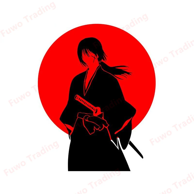 

Индивидуальная автомобильная наклейка «Самурай воин» для лобового стекла автомобиля, чехол на тележке, водонепроницаемые виниловые декоративные наклейки из ПВХ