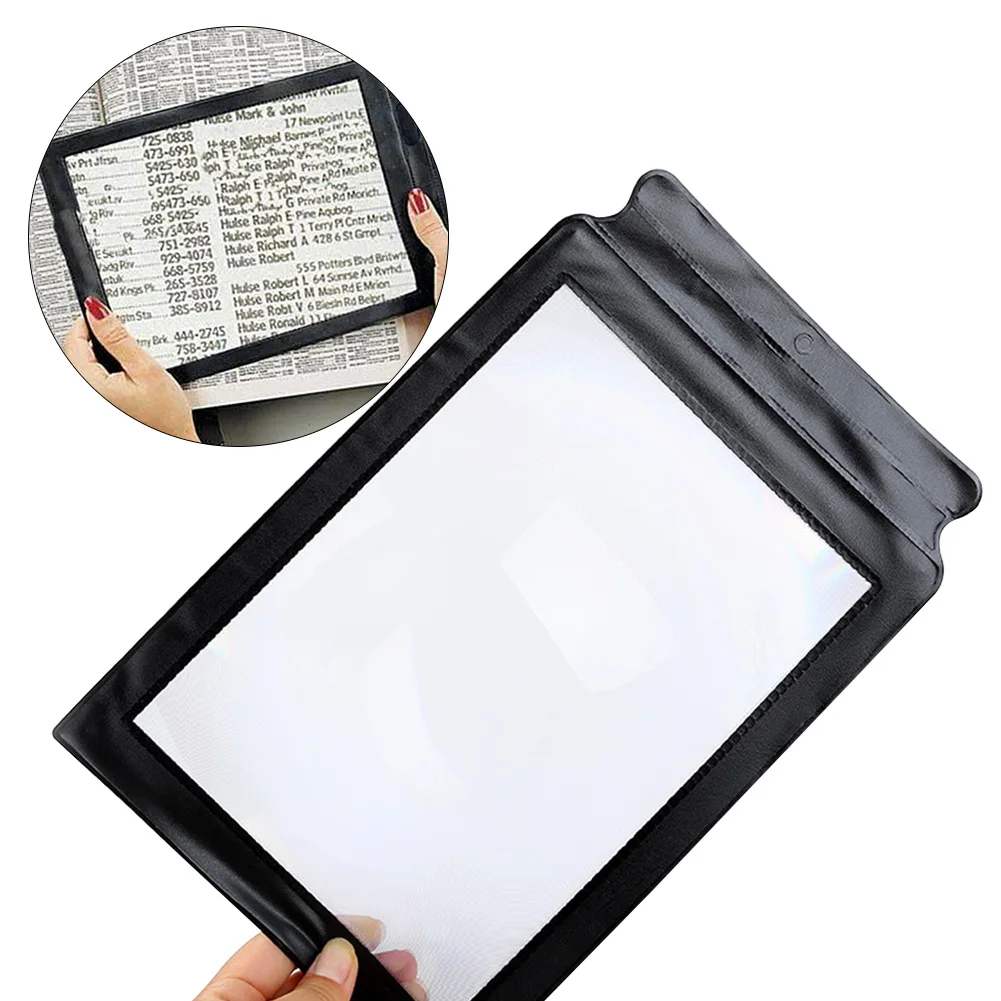 

3X A4 Reading Magnifier Ultra-thin Newspapers Maps Low Vision Full Page Multifunctional Large Sheet Flexible PVC Fresnel Lens