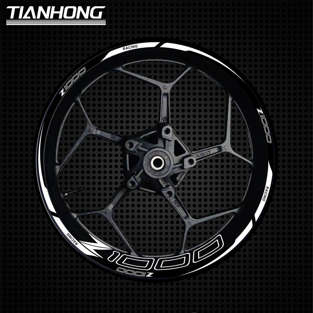 

Applicable to 17-Inch Motorcycle Z1000 Wheel Hub Personality Modified Car Rim Steel Ring Waterproof Reflective Sticker Applique