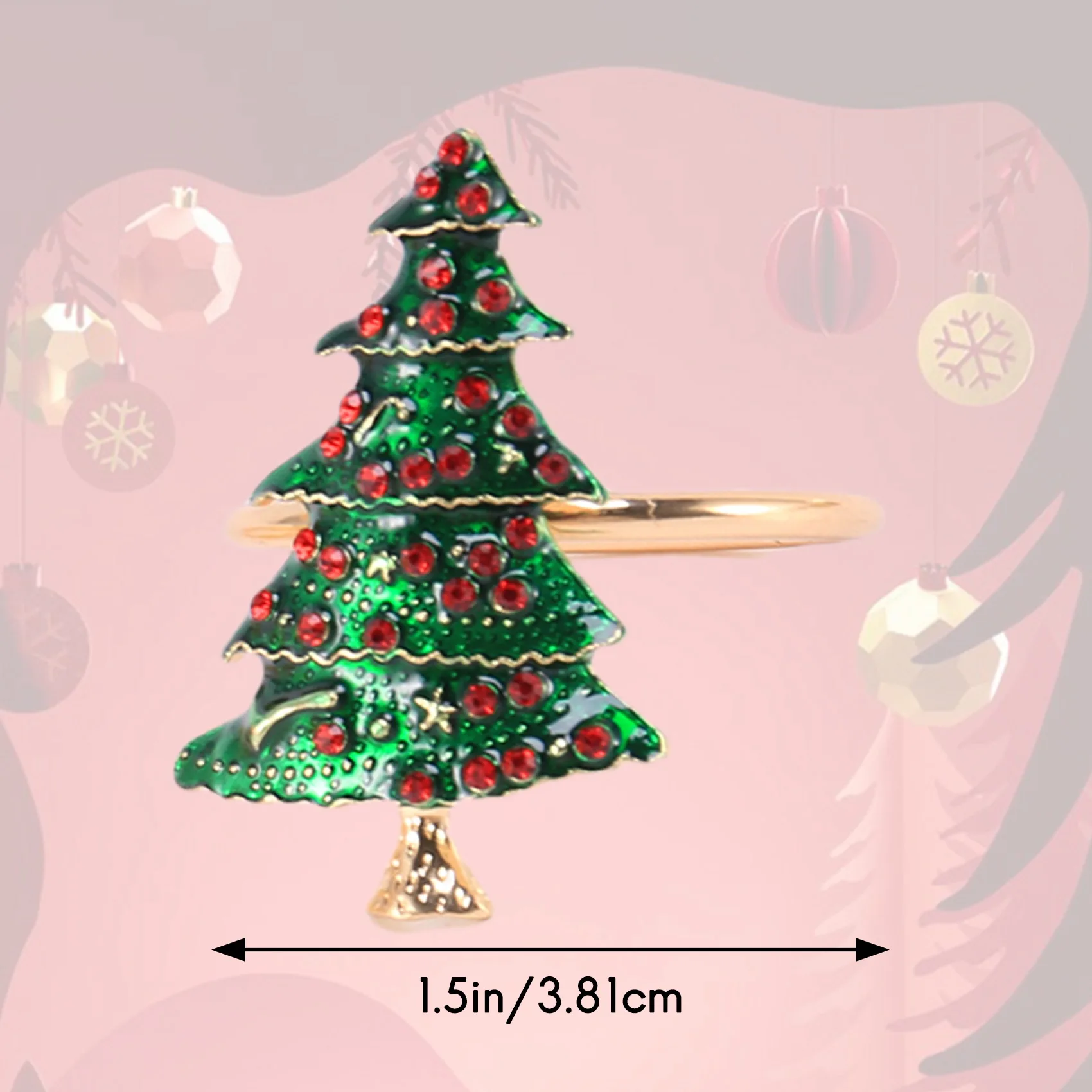 Рождественские кольца для салфеток наборы из 6 шт. золотые держатели колец