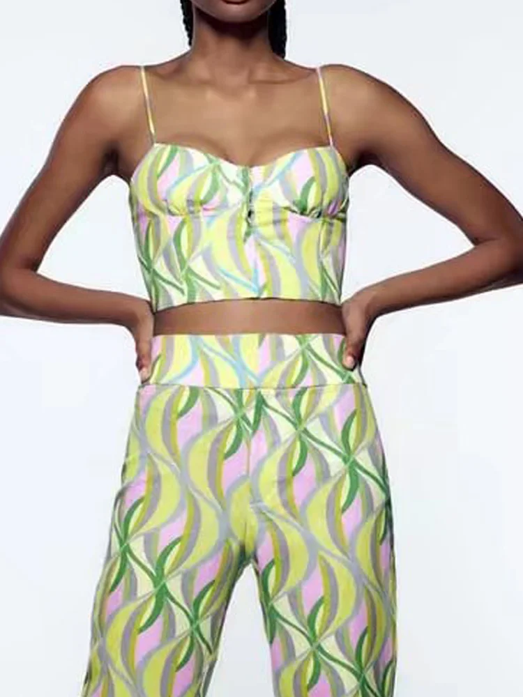 

Kumsvag 2022 Summer Women Sexy Camis Tank Tops Fashion Slim Sleeveless Print Female Street Short Top Clothing Blusas