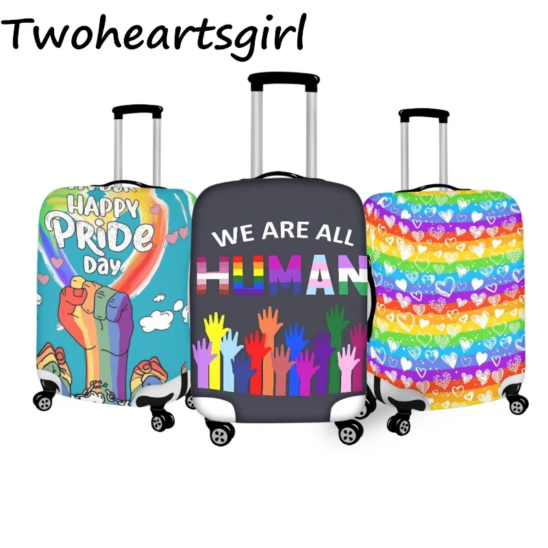 

Twoheartsgirl LGBT Pride Friends Printed Luggage Cover Elastic Anti-dust Suitcase Protective Covers Zipper Travel Accessories