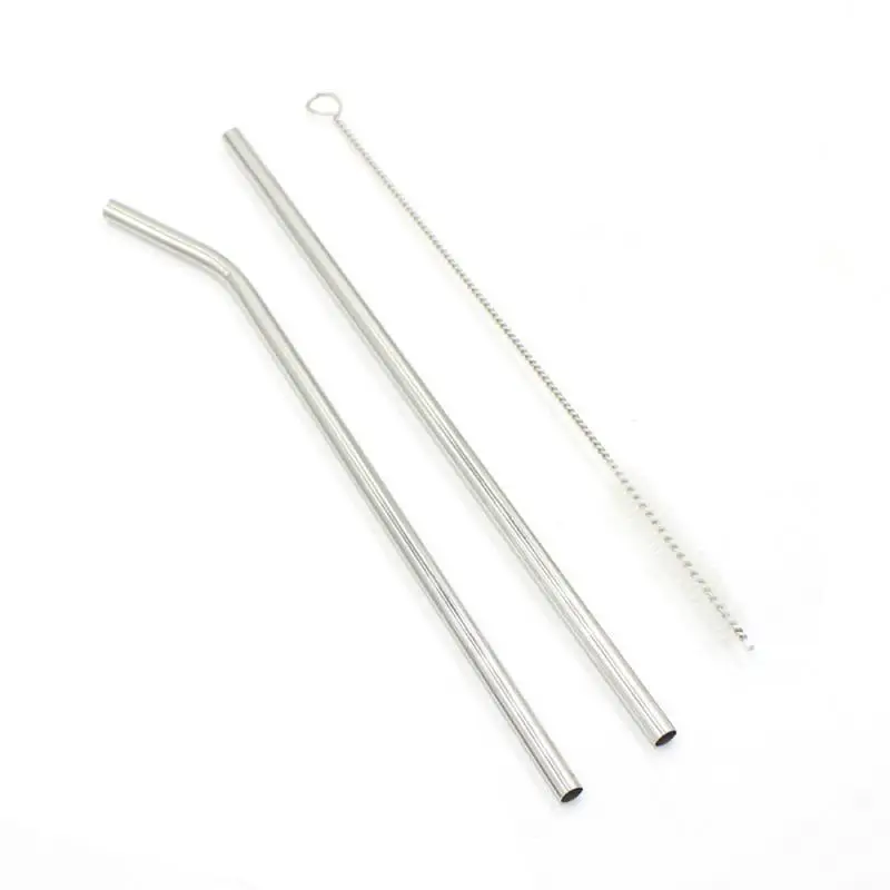 

3-Pack Reusable Straw Set Sturdy Bend Stainless Steel Kids Juice Straws For Restaurant/Bar/Home Mug Cutlery Kitchen Utensils