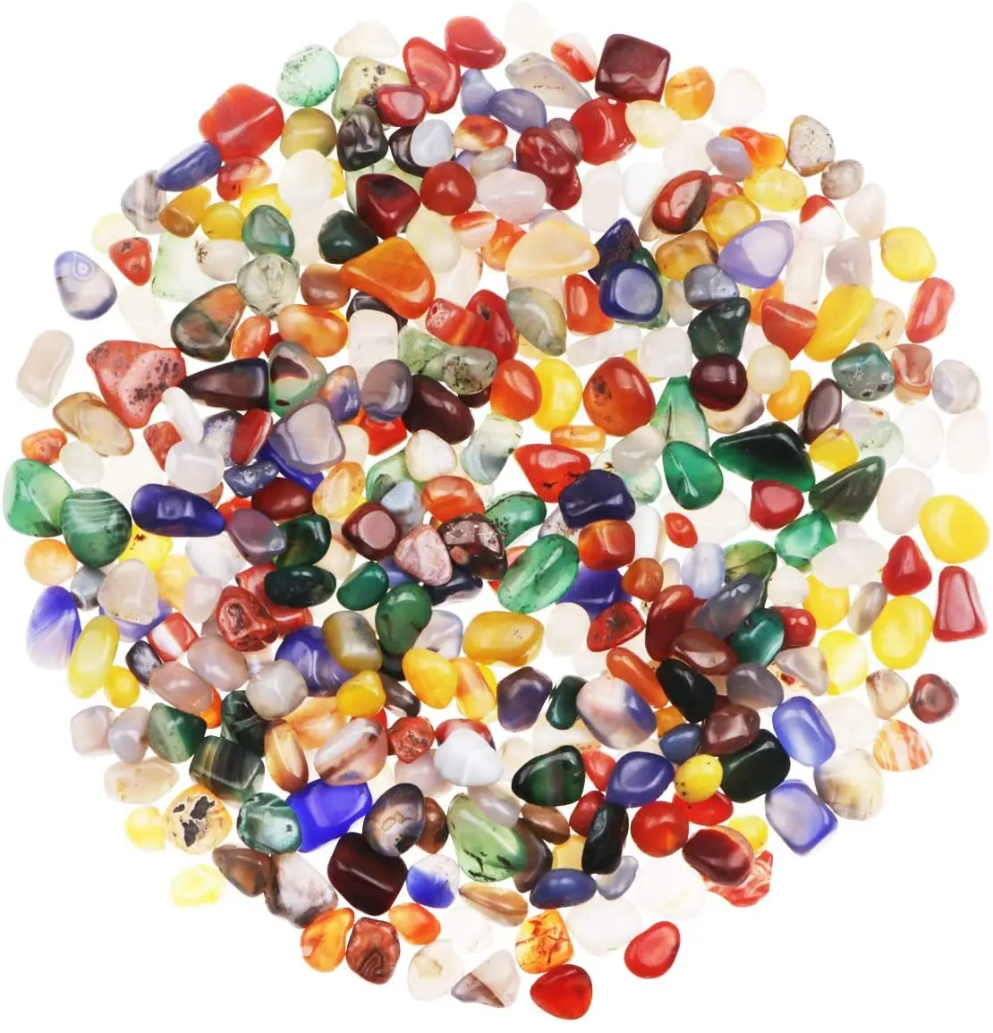 

Multicolor Agate Stone Tumbled Stones Gemstone Natural Crystal Quartz for Home Decoration Vase Filler Swimming Pool Bottom Decor