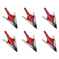 6 pcs hunting broadheads 2 spring slide blade broadheads for mechanical compatible with crossbow and compound bow