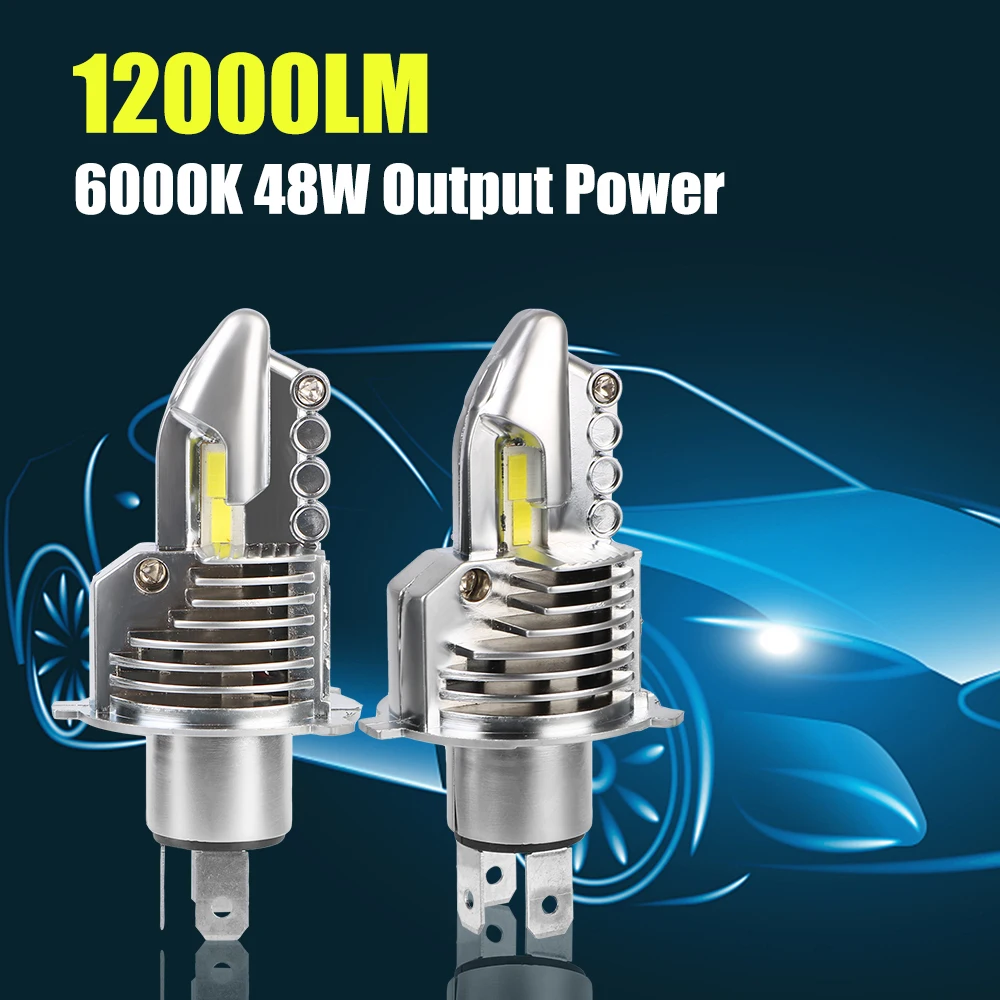

12000LM 6000K 12V Car Headlight Auto Fog Lamp 24V Trailer Truck Lights LED H4 9003 Diode Bulb High Bright Automotive Accessories