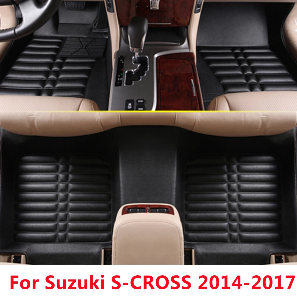 

SJ 3D Waterproof Custom Car Floor Mats Front & Rear FloorLiner Styling Auto Carpet Mat FIT For Suzuki S-CROSS 2014-15-16-2017