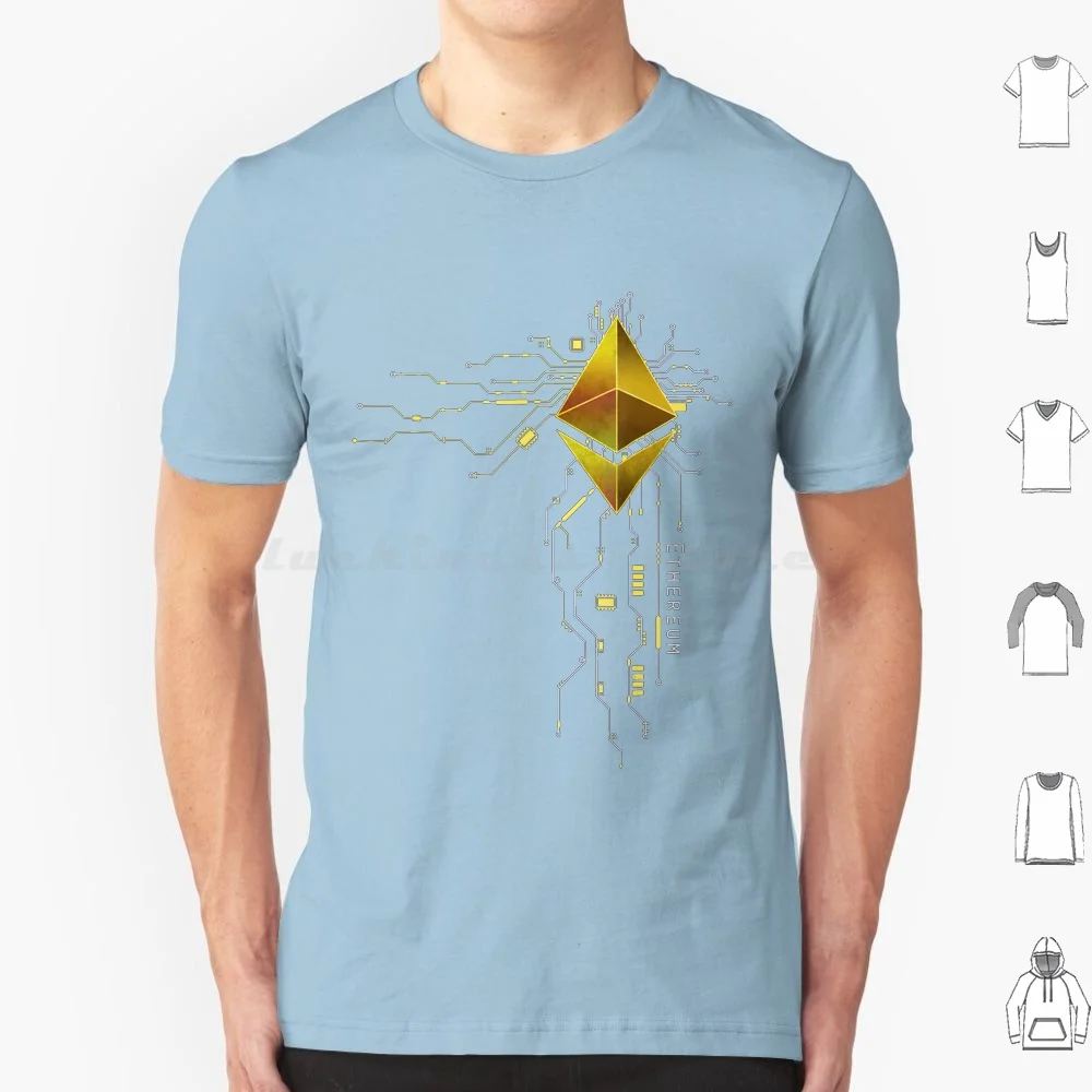 Эфириум золото Eth сердце-мужские Женщины Мужчины Дети Футболка Большой размер 100%