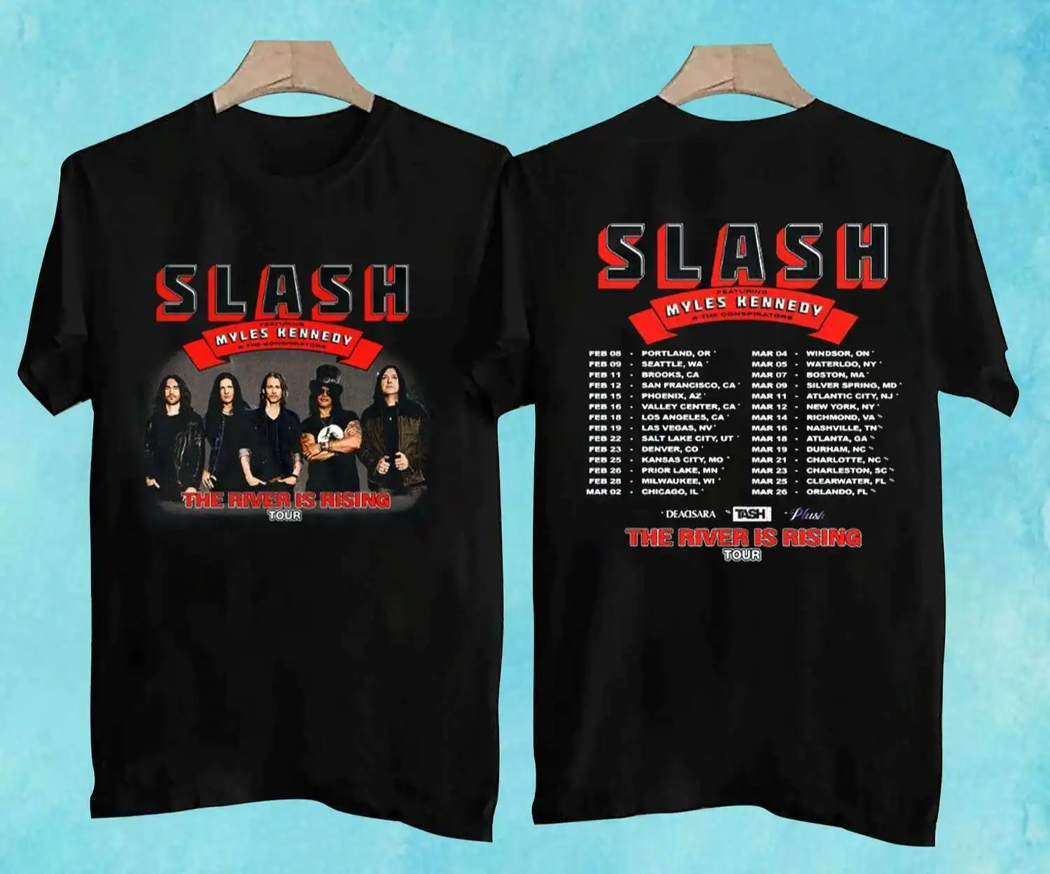 

Slash Myles Kennedy The River Is Rising Tour 2022 T Shirt