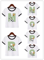 new baby tshirt cartoon dog and little bee letter birthday print shirt fashion tshirt for girls for kids birthday party clothing