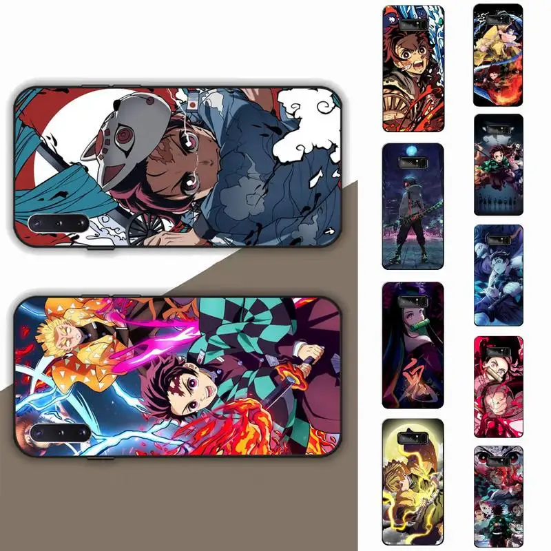 

Anime Demon Slayer Phone Case for Samsung Note 5 7 8 9 10 20 pro plus lite ultra A21 12 02
