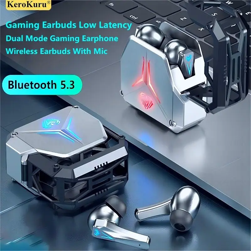 

Игровые наушники TWS Bluetooth 5,3, наушники Bluetooth, Беспроводные стереонаушники с низкой задержкой, игровая гарнитура с сенсорным управлением Mecha