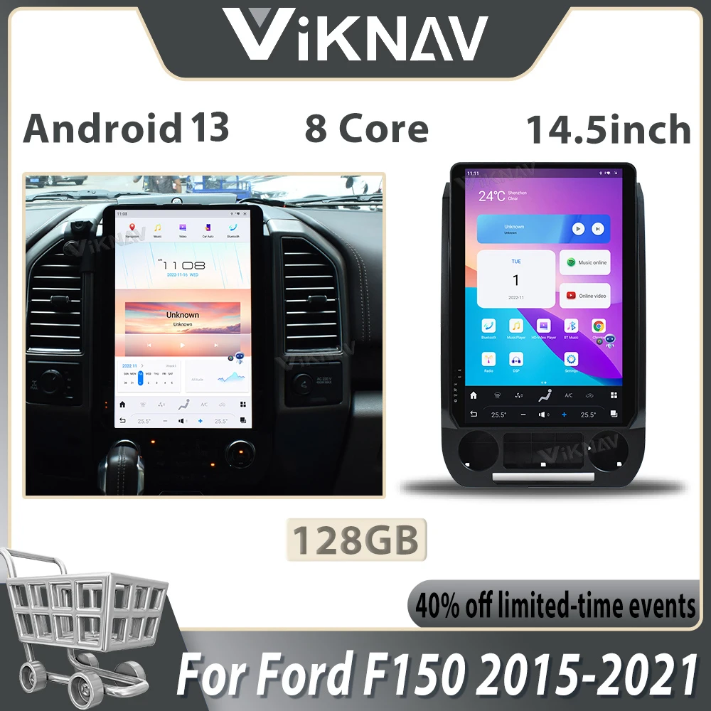 

8G + 128G автомобильный радиоприемник мультимедийный плеер для Ford F150 Raptor 2015-2022 Android GPS навигация аудио радио стерео головное устройство