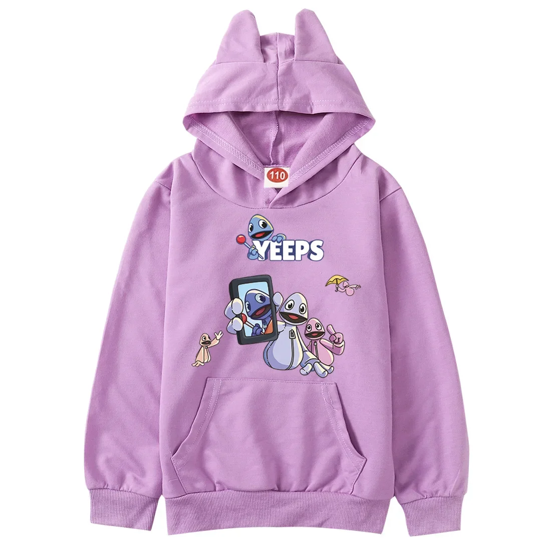 Фото Новые популярные игры Yeeps Hide and Seek Толстовка с кошачьими ушками Детские кавайные пальто с длинными рукавами Верхняя одежда с капюшоном для мальчиков Толстовки для маленьких девочек №4