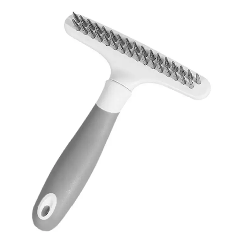 

Undercoat Rake For Dogs Pet Brush For Dog & Cat Grooming Stainless Steel Round Pins Pet Hair Comb For Most Dog Breeds