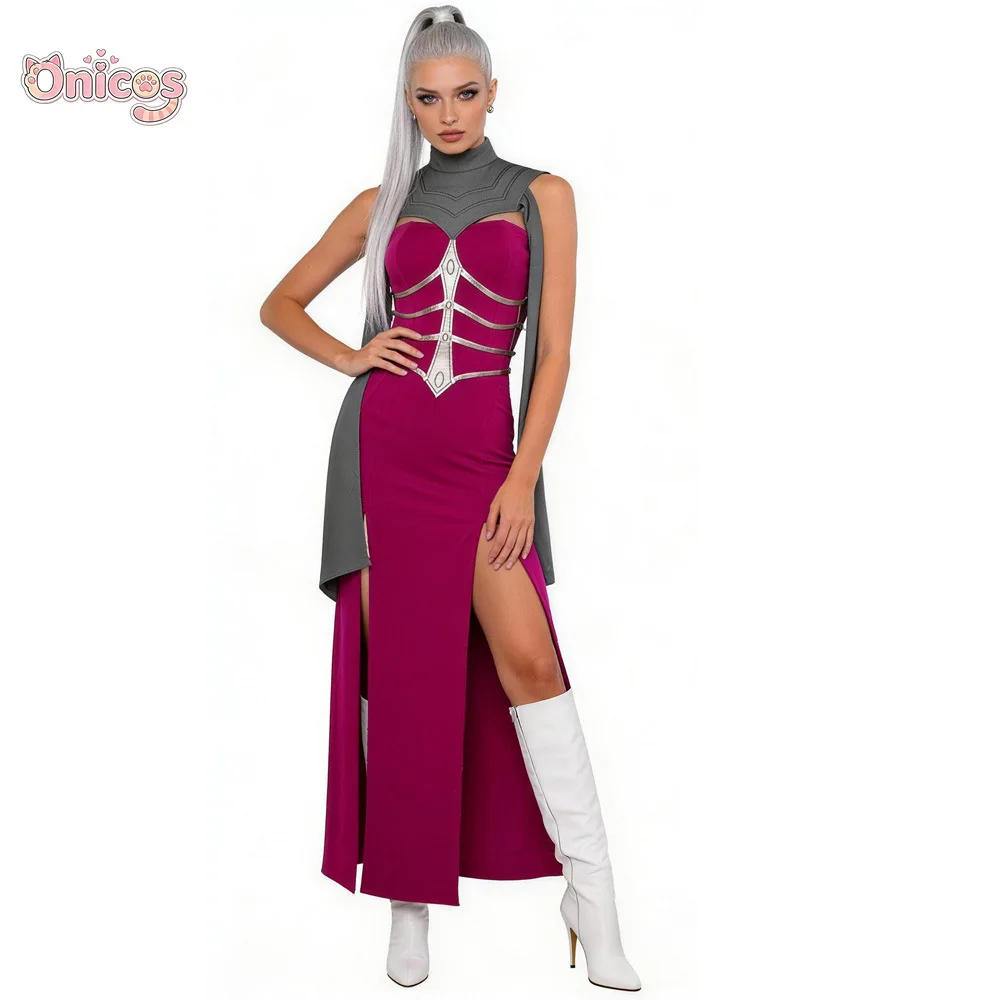 Фото Костюм для косплея MK 2 Mortal Sindel, женское платье Kombat, винтажный наряд для Хэллоуина и карнавала, Onicos №1