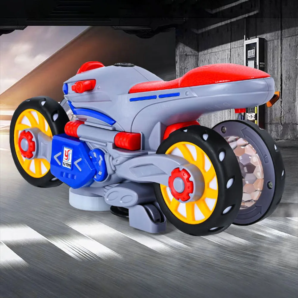 Модель мотоцикла с автоматически вращающимися колесами со светодиодной