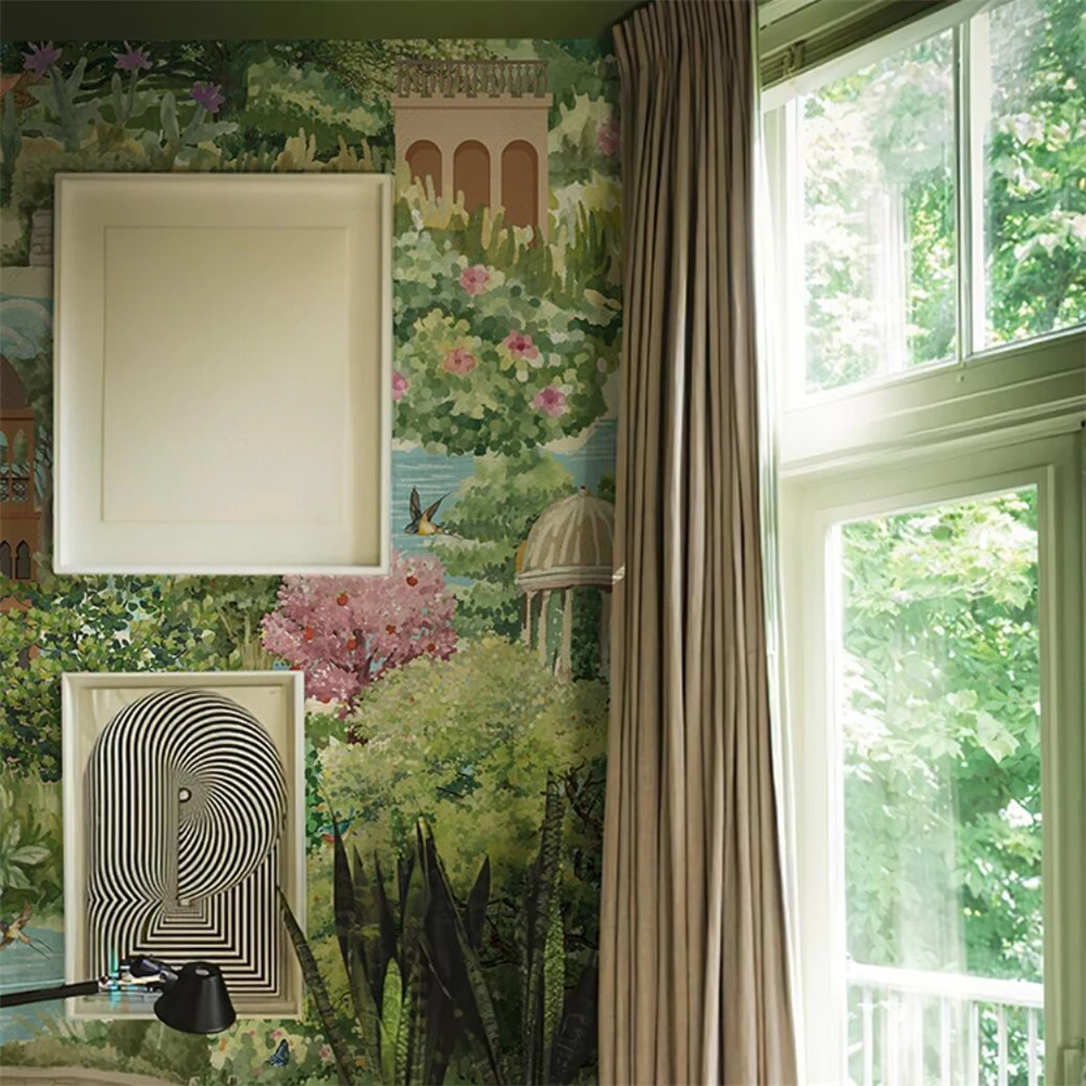 Фотообои на заказ с художественной росписью для гостиной фоновые фрески