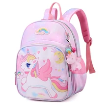 소녀를 위한 새로운 유니콘 배낭, 만화 핑크 공주 학교 가방, 어린이 가방, 유치원 배낭, Mochila, 어린이 Escolar