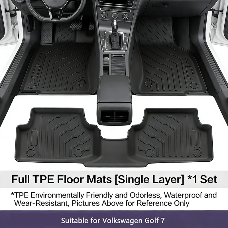 Фото Автомобильные коврики из ТПЭ на заказ для Volkswagen Golf 7 2014-2020, аксессуары для левого руля, автомобильные принадлежности для автомобилей №5