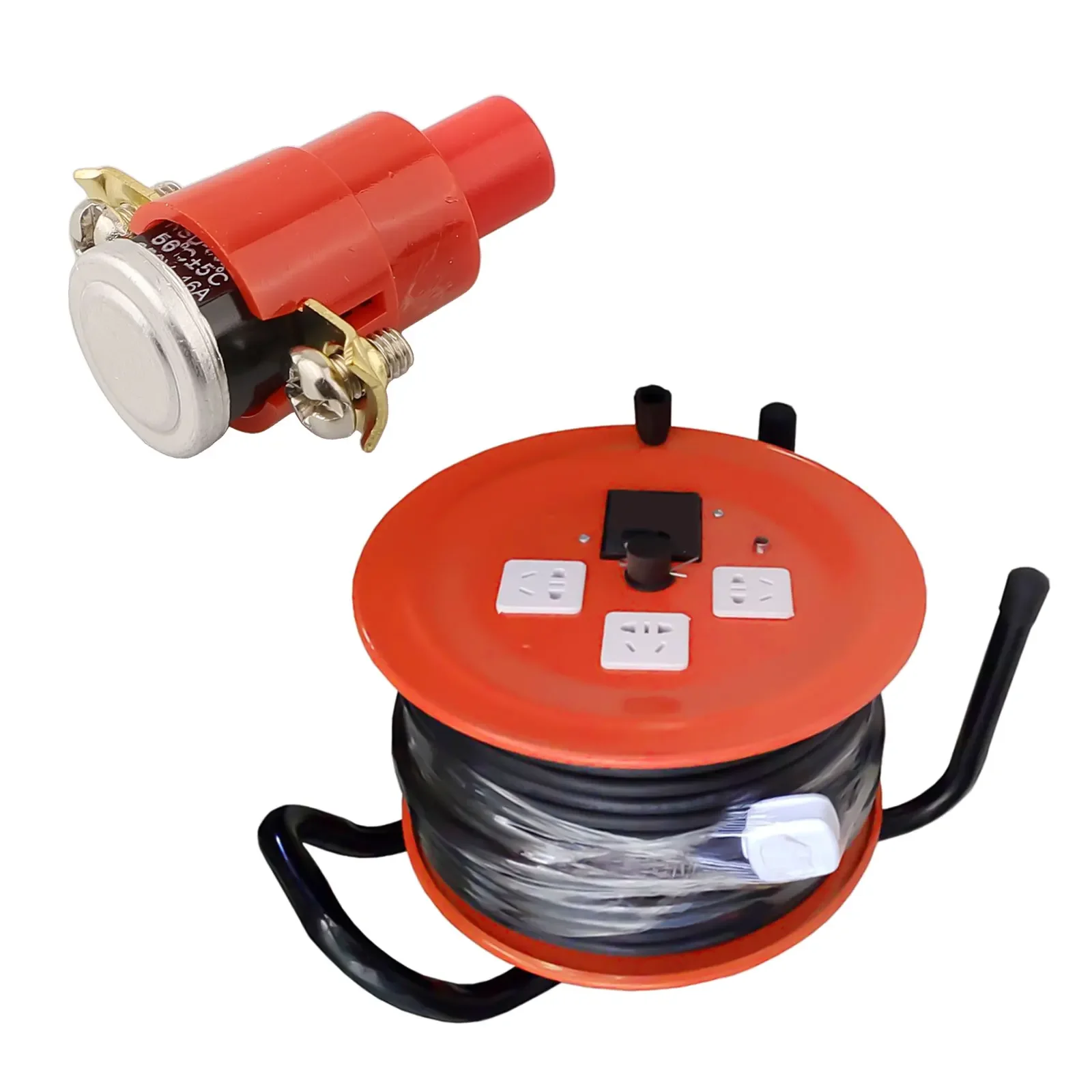 Тепловой переключатель 56 ° C 250 В 16 А Кабель термовыключателя Катушка Барабанный