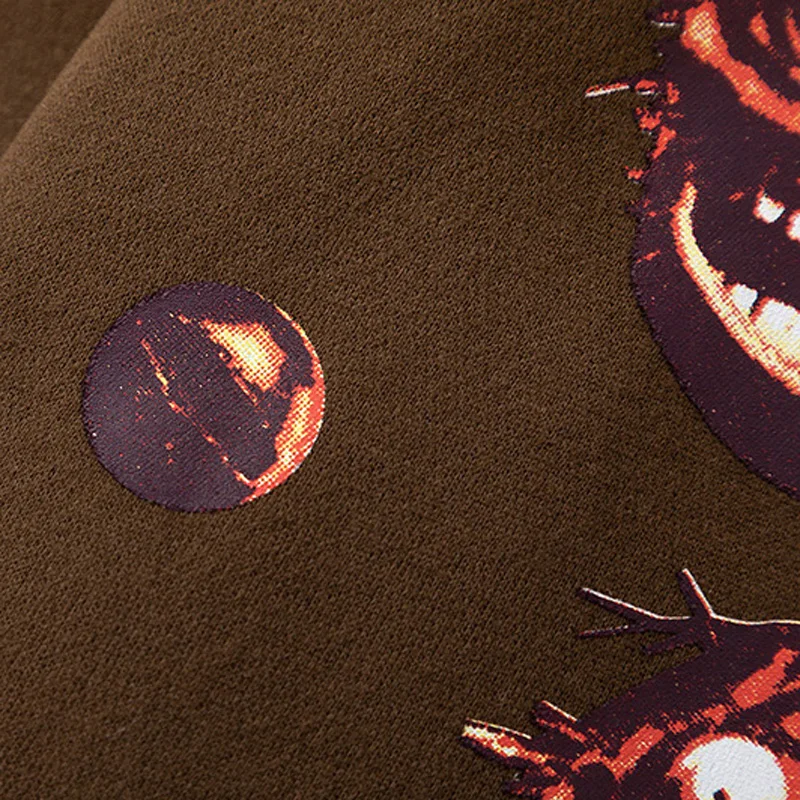 Новая толстовка с капюшоном Cactus Jack забавная карманом и принтом головы