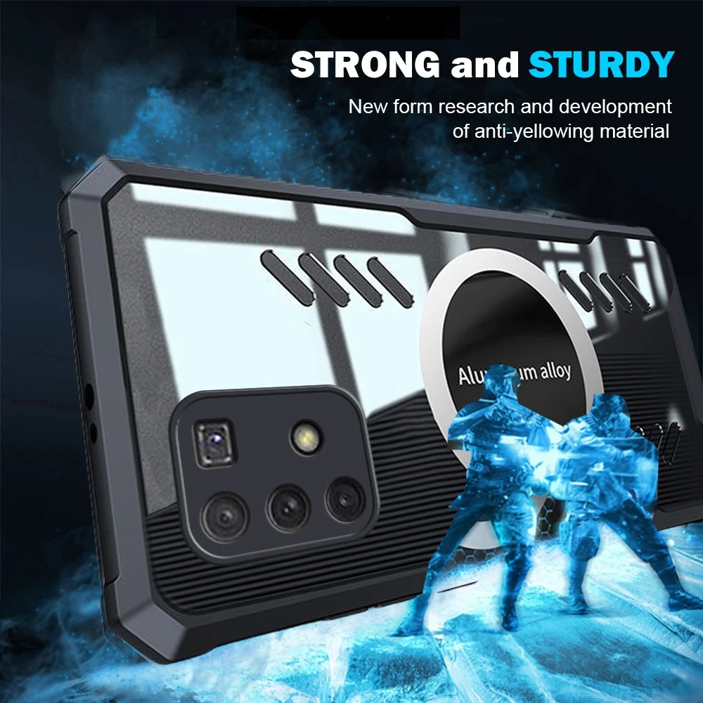 Чехол Rzants для Samsung Galaxy A91 M80S S10 LITE теплоотвод Графеновый Магнитный чехол