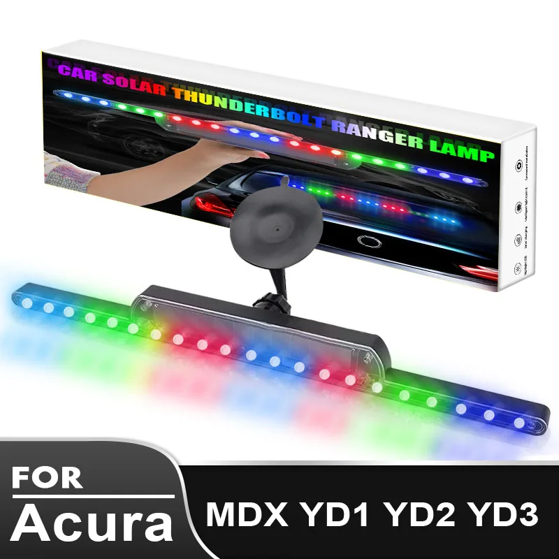 

Car LED Lights Auto Solar Colorful Warning Light Anti-rear-end Lights Car Lamps Tools Automotive Goods for Acura MDX YD1 YD2 YD3