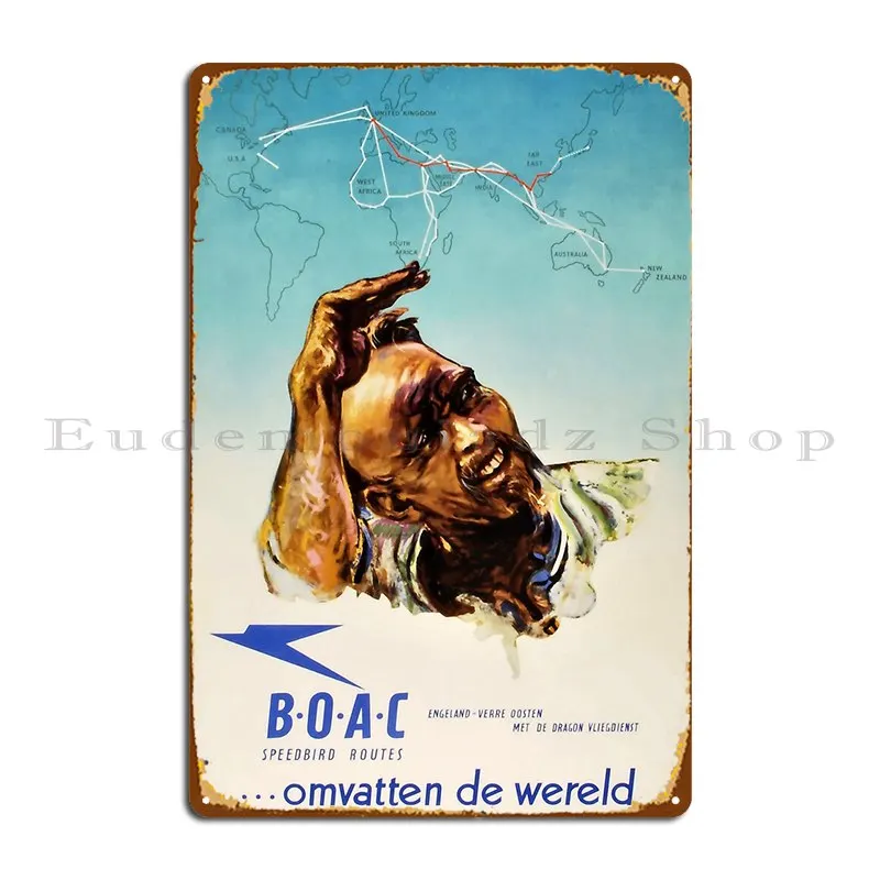 Omvatten De Wereld Ретро плакат металлический знак настенная табличка украшение для паба