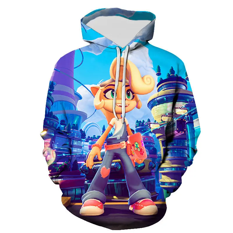 

3D Printed New Sweatshirts Cool Crash Bandicoot Men Women Children Hoodies Pullover Fashion Boy Girl Kids Streetwear Tops