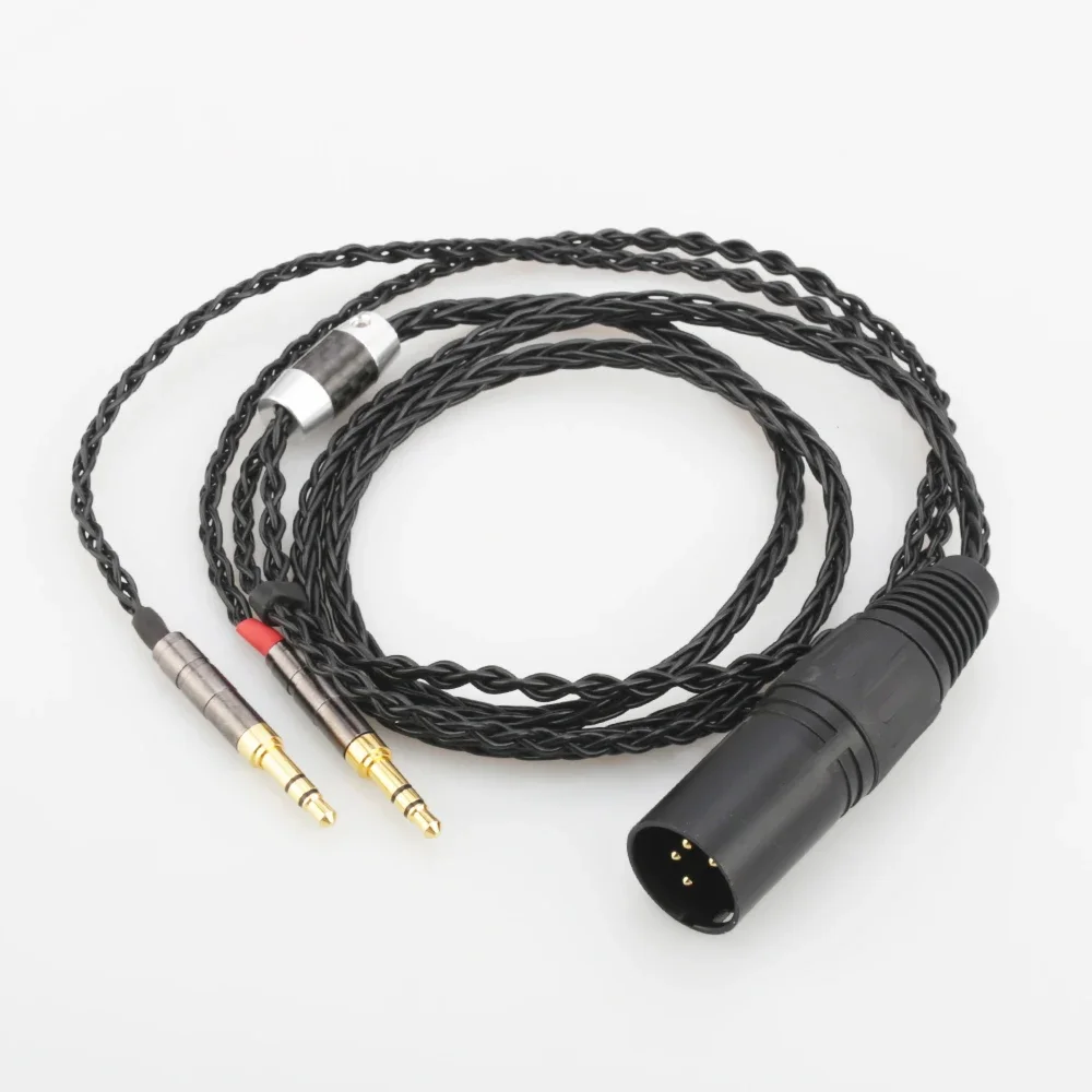 Фото Audiocrast HC010 2x3,5 мм HIFI 4-контактный XLR мужской балансный кабель для обновления наушников для Sundara Aventho focal elegia t1 t5p D7200 D №4