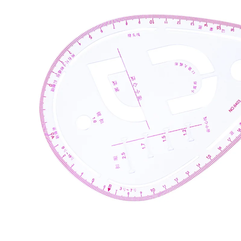 Пластиковая прозрачная французская кривая линейка для шитья квадратная портной