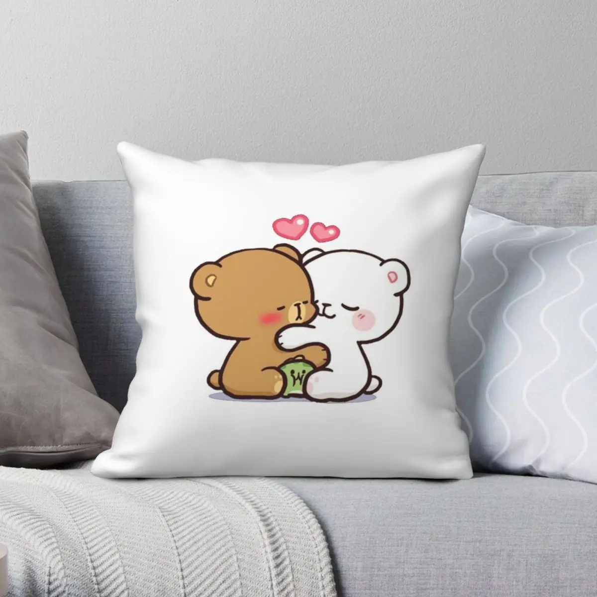 Квадратный чехол для подушки молоко и мокко полиэстеровый льняной бархатный